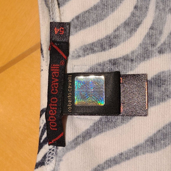 Robert Cavalli black and white men's t-shirt size 54 made in Italy - Picture 11 of 16